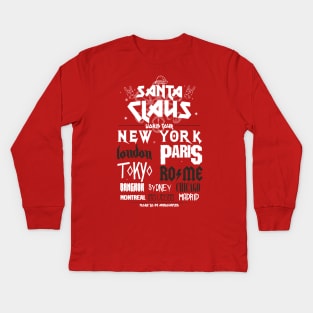 Santa Claus World tour Kids Long Sleeve T-Shirt